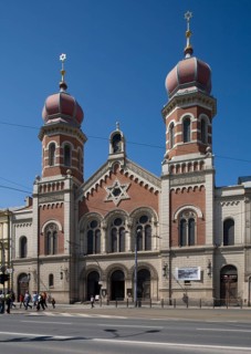 Czech Rep Plzen/Pilsen Great Synagogue front view. The Great Synagogue in Pilsen is Europe's second