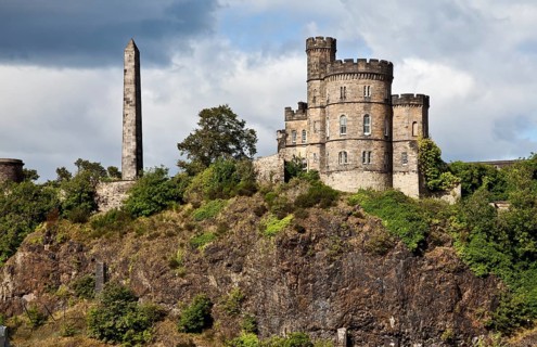 Obelisk and the Old Observatory, completed by James Craig in 1776, from the south