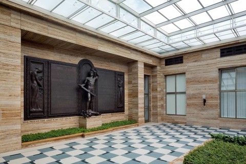 Düsseldorf, Henkel-Werke, atrium and entrance hall of the headquarters