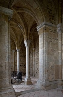 Czech Rep Cheb/Eger castle double chapel. View from the choir to the NNW