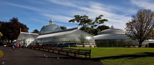 Glasgow Botanic Garden, KIBBLE PALACE greenhouse ensemble built on Loch Long in 1863 and moved to