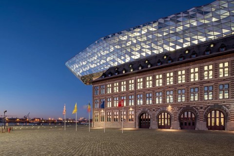 Antwerp, Port House or Havenhuis, completed in 2016, design: Zaha Hadid