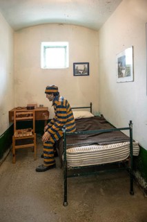 Wing with prisoners' cells in the former Presidio prison, Presidio Museum, Ushuaia, Argentina,