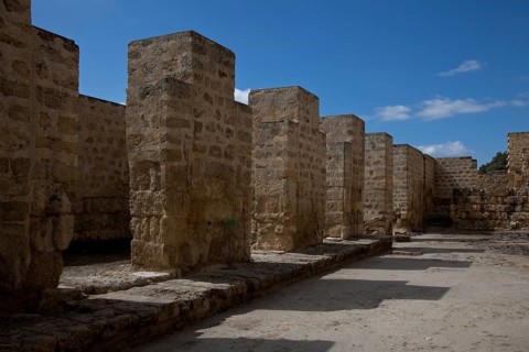 Medina Azahara, ruins of the palace city. Palace complex Court of the Pillars