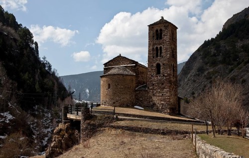 Andorra Canillo church Sant Joan de Caselles, view from east-north-east