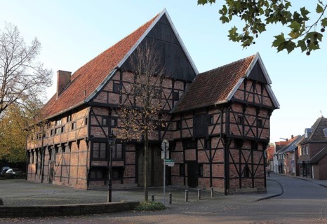 Drensteinfurt, popularly known as the Old Post Office, as the half-timbered town house was used as