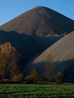 Copper slate mining spoil heap near Polleben