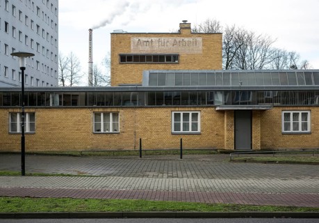 Dessau former labour office 1928-29 by Walter Gropius Partial view from east Dessau