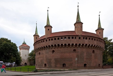 Barbican from the north-east, considered the largest Gothic defence defence tower in Europe