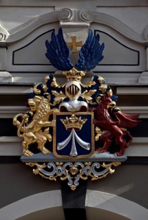 City coat of arms on the west wing