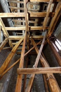 Northern choir flanking tower, roof truss of St. Church, St. Church, St., St., Saint