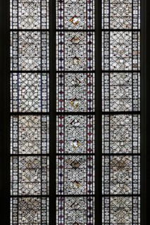 Grisaille window above the north portal, detail, St., Sankt, Saint