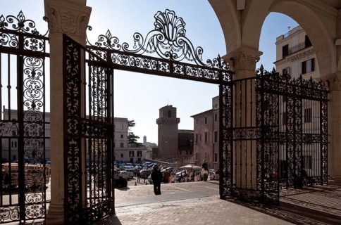 Entrance hall, view from the vestibule to the tower of San Francesco di Paola, St., St., Saint