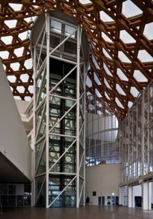 Architects: Shigeru Ban and Jean de Gastines, opened in 2010, Great Hall inside