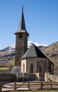 Zillis, village church of St Martin, view from the east