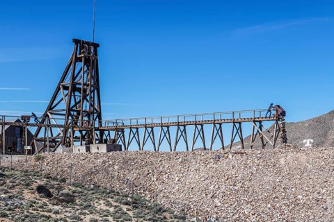 Mine with conveyor belts, Tonopah, Nevada, USA, North America
