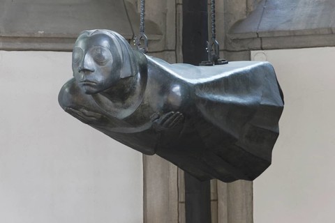 Northern choir chapel, floating angel by Ernst Barlach, St., Sankt, Saint