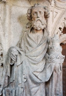 Main portal, Apostle Peter on the Trumea pillar, St., Saint, Saint