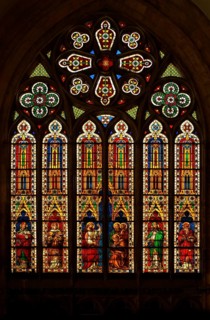 West window in the south transept, St., Sankt, Saint