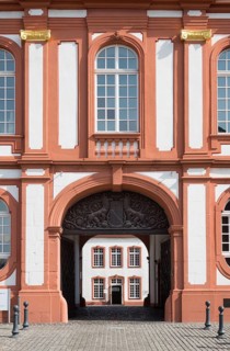 Prelature, outer portal with carved lintel from 1936
