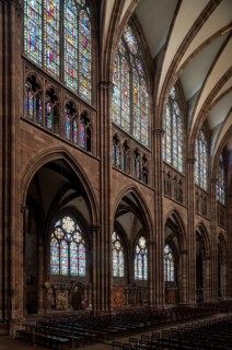Strasbourg Cathedral, Cathédrale Notre-Dame de Strasbourg, interior, southern nave wall