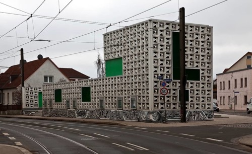 Open-air library LESEZEICHEN from the north-east, project of the International Building Exhibition