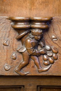 Choir stalls, drolleries on the stall sides with proverbial depictions, 1493 by Johannes Gruter