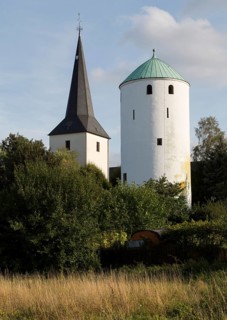 In front of witch tower from north-west, St., Sankt, Saint