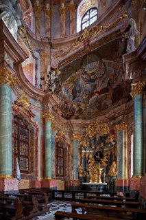 Mater Dolorosa Chapel, built in 1725-27 by Christoph Hackner, interior facing south-east, St.,