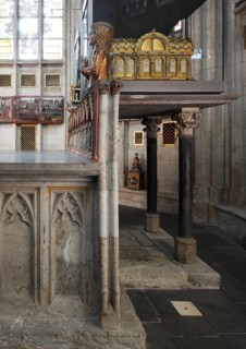 Choir, reliquary altar, rear building with passage under the shrines, St., Sankt, Saint