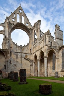 Cistercian church consecrated in 1227, interior with west gable and remains of the north aisle, St