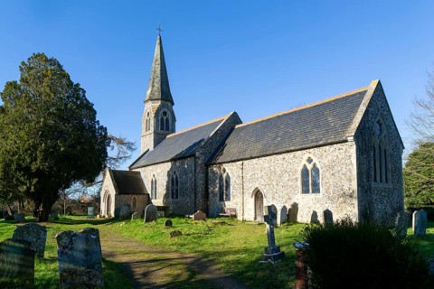 Village parish church of Saint Mary, Walpole, Suffolk, England, UK