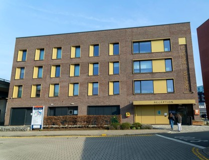Cygnet Wharf building, University of Lincoln, Brayford Campus, Lincoln, Lincolnshire, England, UK