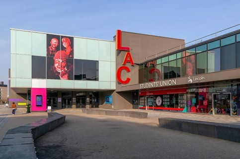 LAC Lincoln Arts Centre building, Students' Union, Brayford campus, University of Lincoln, city of