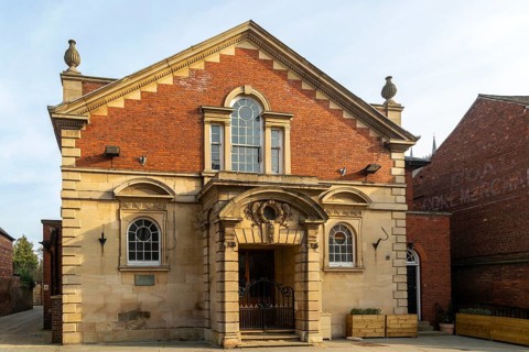Georgian architecture of the County Assembly Rooms building 1744, Uphill area of city of Lincoln,