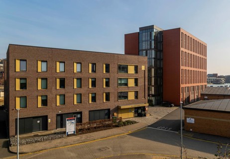 Cygnet Wharf buildings, University of Lincoln, Brayford Campus, Lincoln, Lincolnshire, England, UK