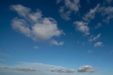Fair weather clouds, clouds, blue sky