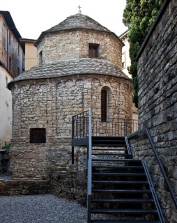 Italy Bergamo 89520 Capella di Santa Croce in the courtyard of the bishop's palace Romanesque