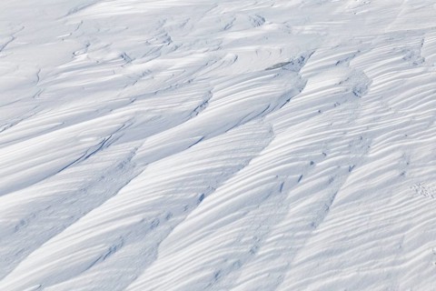 Nature, snow drift pattern on the Saint Lawrence River, Province of Quebec, Canada, North America