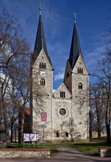 Hecklingen Salzlandkreis Benedictine convent church 74647 built ca 1175-1225 two-tower west