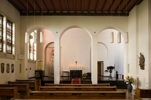 Convent church of the Poor Sisters of St Francis, nave, view to the altar, St, Saint, Saint