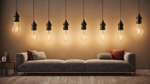 AI generated light bulb image. Ideas design concept with light bulb