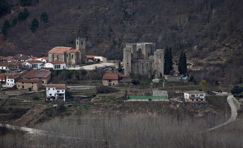 Spain Province of Salamanca Montemayor del Río Castle and church 54224