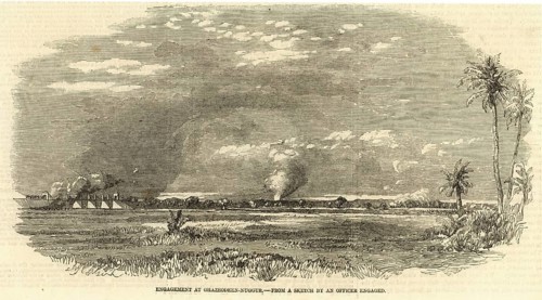 Military and munity mutiny views engagement at Ghazeodeen Nuggur, India, Asia
