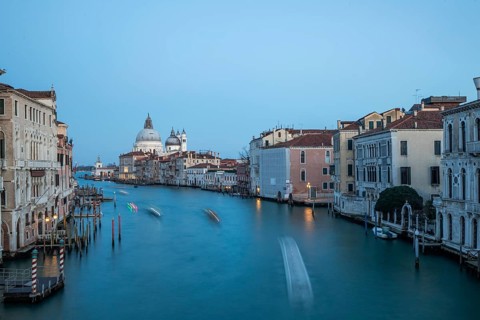 View from the Ponte dell'Academia onto the Grand Canal and the Basilica di Santa Maria Della