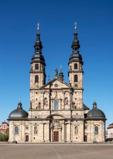Fulda, cathedral square with cathedral, east façade