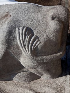 Halle Saale Giebichenstein Bridge 1926-28 62464 Figure of the cow by Gerhard Marcks executed by