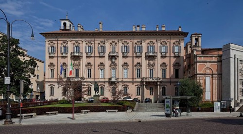 Italy Pavia 89596 Palazzo Mezzabarba today town hall Rococo building 1728-30 by Gianantonio