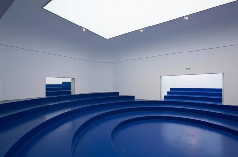 Venice, Biennale site, British Pavilion during the 2018 Architecture Biennale, large entrance room