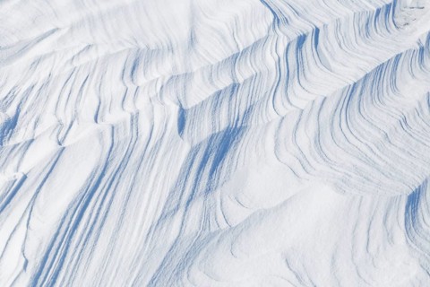 Nature, snow drift pattern on the Saint Lawrence River, Province of Quebec, Canada, North America